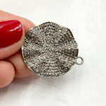 Load image into Gallery viewer, DC381. Diamond Sterling Silver Round Connector