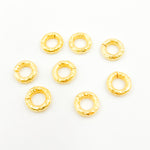 Load image into Gallery viewer, Gauge Gold Plated Sterling Silver Hammered Open Jump Ring