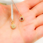 Load image into Gallery viewer, GDP645. 14K Solid Gold Square Charm with Diamonds and Gemstones