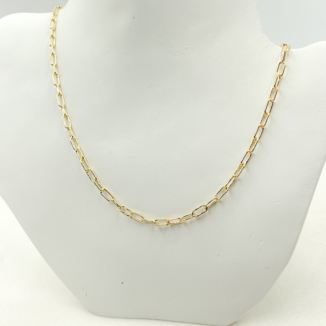 14k Gold Filled Round Paperclip Finished Necklace. 2505Necklace