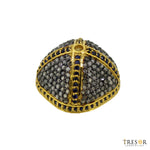 Load image into Gallery viewer, DC751. Diamond & Sterling Silver Bead Cap.