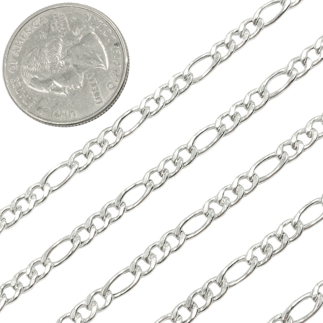 Y60SS. Sterling Silver Figaro Chain