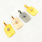 Load image into Gallery viewer, Buy Sterling Silver Rectangle Pendant with Gemstone
