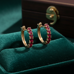 Load image into Gallery viewer, EHZ57608. 14K Solid Gold Gemstone Huggies