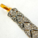 Load image into Gallery viewer, DP153. Diamond Sterling Silver Rectangle Pendant