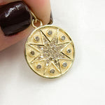 Load image into Gallery viewer, Diamond Sterling Silver Round Star Pendant