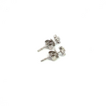 Load image into Gallery viewer, ER412616W. 14k Solid White Gold Diamond Flower Studs