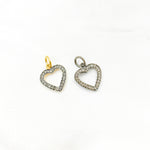 Load image into Gallery viewer, DC877. Diamond Sterling Silver Heart Charm