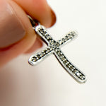 Load image into Gallery viewer, DC325. Diamond Sterling Silver Cross Pendant