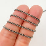 Load image into Gallery viewer, X17OX. Oxidized Sterling Silver Curb Chain