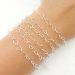Load image into Gallery viewer, 630SS. Sterling Silver Heart Link Chain