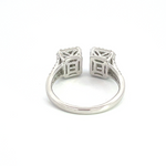 Load image into Gallery viewer, 14K Solid Gold Rectangle Diamond Baguette Ring.