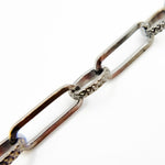 Load image into Gallery viewer, Buy Now Black Rhodium Sterling Silver Long and Short Link Chain