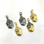 Load image into Gallery viewer, DC705. Diamond Sterling Silver Buddha Head Pendant