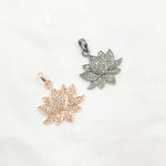 Load image into Gallery viewer, DP192. Diamond Sterling Silver Lotus Pendant