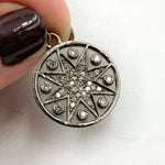 Load image into Gallery viewer, Silver Round Star Pendant
