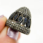 Load image into Gallery viewer, DC752. Diamond & Sterling Silver Bead Cap