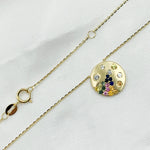 Load image into Gallery viewer, NT405722. 14K Solid Gold Diamond and Multi Sapphire Necklace