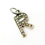 Load image into Gallery viewer, DC506. Diamond Sterling Silver Letter "R" Charm