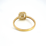 Load image into Gallery viewer, 14k Solid Gold Diamond Rectangle Ring.