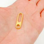 Load image into Gallery viewer, Matt Gold Plated Sterling Silver Oval Clasps