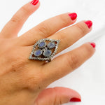 Load image into Gallery viewer, DR028. Diamond Sterling Silver Leaf Ring