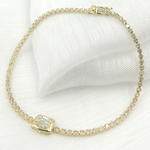 Load image into Gallery viewer, TJ0017. 14k Solid Gold Diamond Bracelet