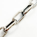 Load image into Gallery viewer, Oxidized Sterling Silver Flat Paperclip Chain