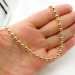 Load image into Gallery viewer, 14K Solid Gold Ball Necklace 4mm