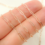 Load image into Gallery viewer, 1606FRGF. Rose Gold Filled Flat Paperclip Link Chain