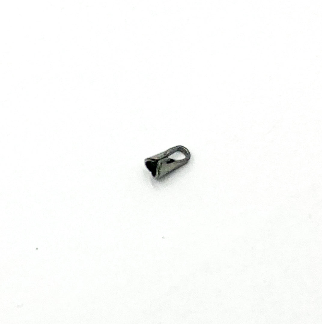 Black Rhodium Sterling Silver End Cap