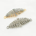 Load image into Gallery viewer, DC966. Diamond Sterling Silver Leaf Shape Connector