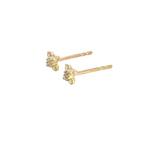 Load image into Gallery viewer, ER413630Y. 14k Solid Gold Diamond Flower Stud Earrings