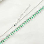Load image into Gallery viewer, NFP70815. 14K Solid Gold Diamond and Gemstone Bars Necklace