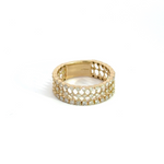 Load image into Gallery viewer, 14k Solid Gold Diamond Band Ring.