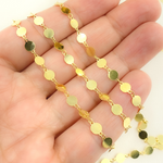 Load image into Gallery viewer, Gold Plated 925 Sterling Silver Flat Disc Chain