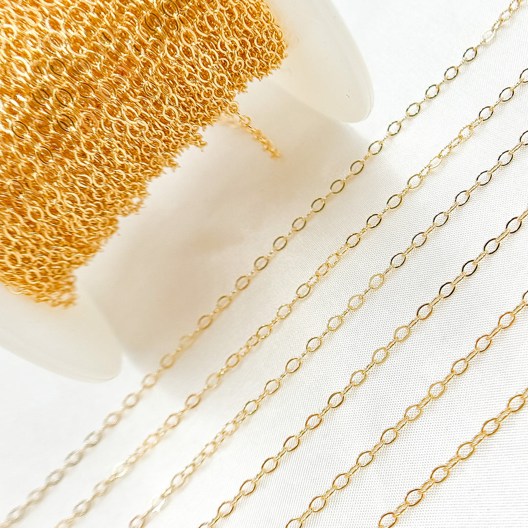 1512FGF. Gold-Filled Flat Oval Link Chain