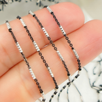 Load image into Gallery viewer, Rhodium Sterling Silver Satellite Diamond Cut Tube Chain