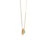 Load image into Gallery viewer, NFG71492TQ. 14K Solid Gold Diamond and Turquoise Eye Necklace