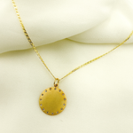 Load image into Gallery viewer, 14K Solid Gold with Diamonds Circle Shape Charm. GDP81