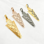 Load image into Gallery viewer, DP149. Diamond Sterling Silver Arrow Head Pendant