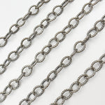 Load image into Gallery viewer, Oxidized Sterling Silver Twisted Round Link Chain