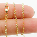 Load image into Gallery viewer, 14K Solid Gold Rolo Chain