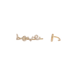 Load image into Gallery viewer, 14K Solid Yellow Gold and Diamonds LOVE Dangle Earring