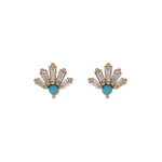 Load image into Gallery viewer, EFD54403. 18K Solid Gold Diamond & Gemstone Earring