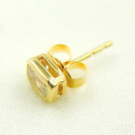 Load image into Gallery viewer, Yellow Gold Rectangle Diamond Studs