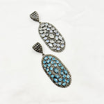 Load image into Gallery viewer, DSP024. Diamond Silver Gemstone Oval Pendant
