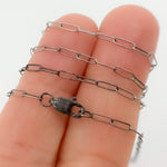 Load image into Gallery viewer, Oxidized Silver Smooth Paperclip Necklace