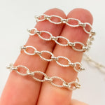 Load image into Gallery viewer, Buy Now Sterling Silver Twisted Oval and Round Link Chain