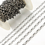 Load image into Gallery viewer, Silver Marquise Shape Link Chain